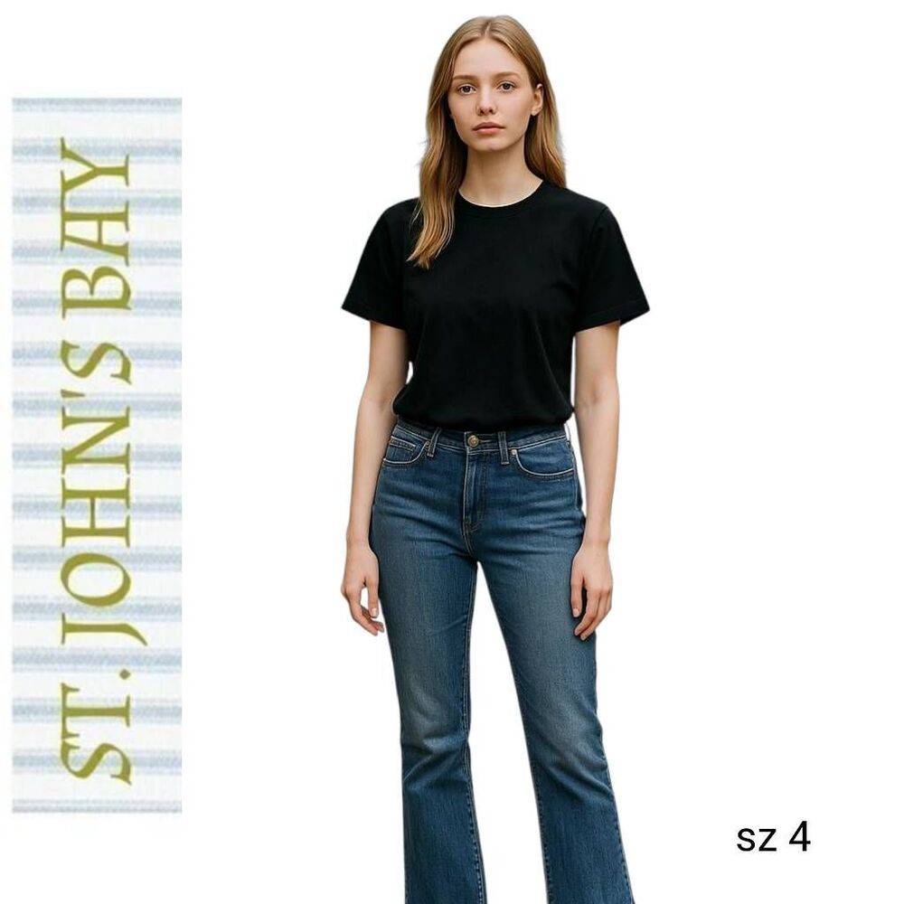 St. John's Bay Jeans Classic Boot Cut Blue Jeans